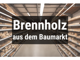 Bild von Brennholz aus dem Baumarkt